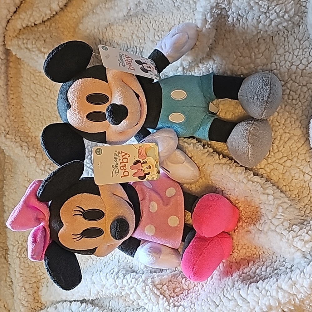 Disney Baby Minnie and Mickey Mouse plush